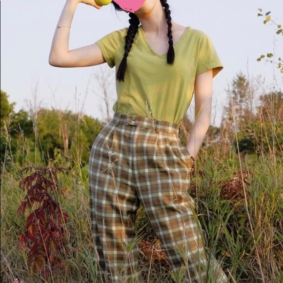 Unique Vintage Plaid Pants - Picture 3 of 5
